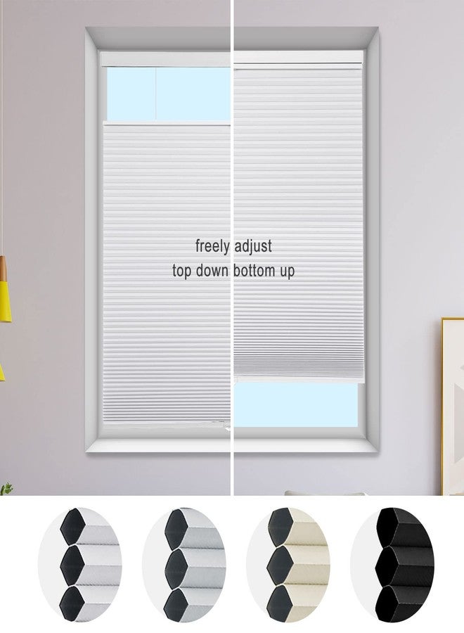 MYshade Top Down Bottom Up Shade Cordless Cellular Shades Blackout Blinds for Indoor Windows Room Darkening Window Blinds & Shades Easy to Install 34" W X 72" H (White) - Image 3